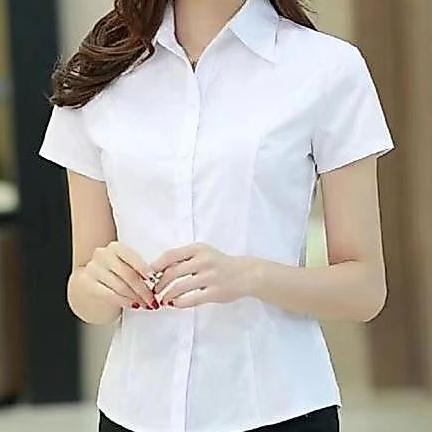 ORIGINAL KEMEJA WANITA LENGAN PENDEK BAJU ATASAN WANITA KANTOR HEM WANITA KEKINIAN