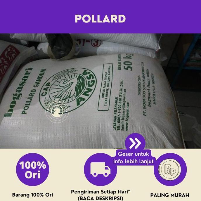 (1 KARUNG, GROSIR 25 KG) Pollard Gandum Cap Angsa (Dedak Gandum)