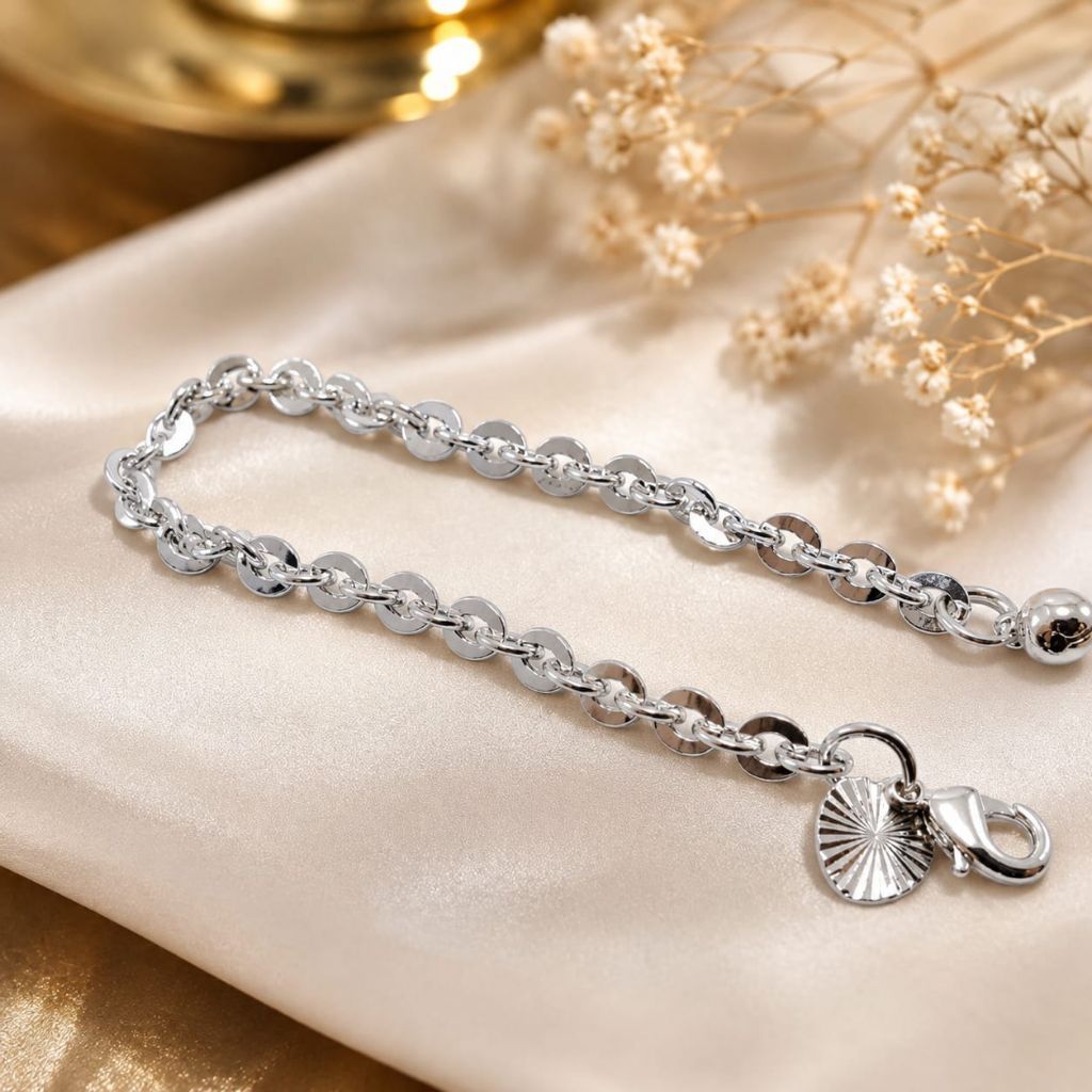 gelang silver Nuri polos titanium termurah