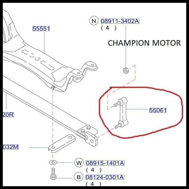 DISKON SERENA C23 LINK STABIL BELAKANG REAR STABILIZER NISSAN OEM JEPANG HQ 