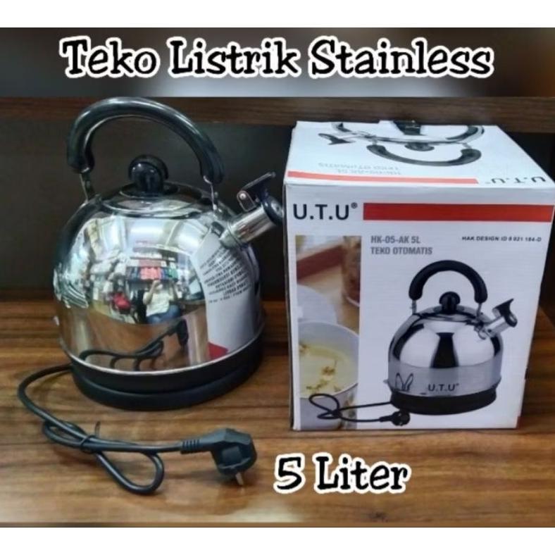 Big Promo U.T.U Teko Listrik Stainlees Steel 5 Liter Teko Listrik Utu 5 Liter Utu Elecktric Kettle 5