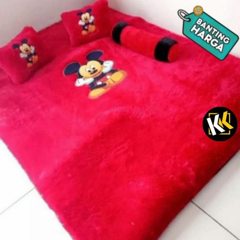 Surpet Karakter Full Set | Kasur Lantai Bulu Rasfur Tebal | Kasur Karpet Murah