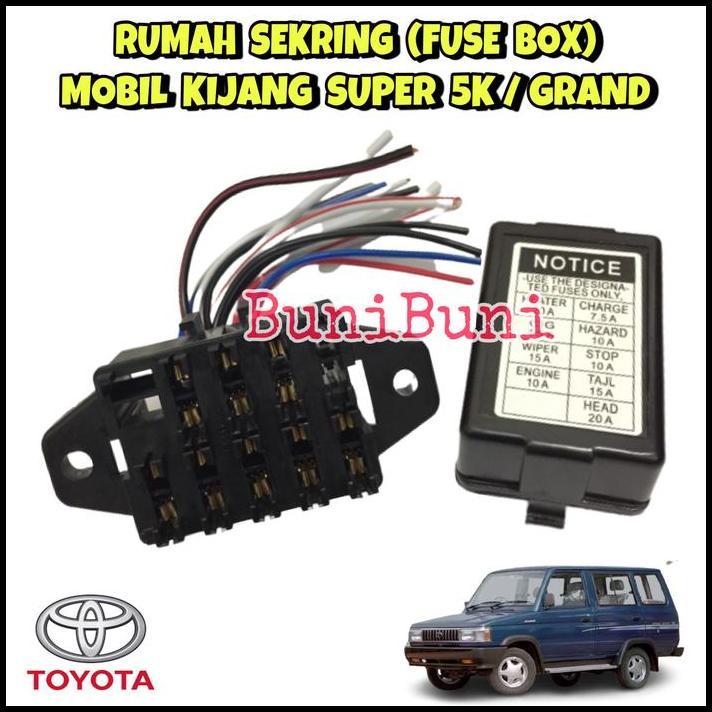 DISKON FUSE BOX / RUMAH SEKRING SIKRING MOBIL KIJANG SUPER 5K / ROVER / GRAND KOMPLIT SEKRING 