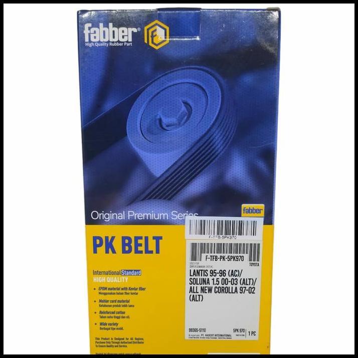 TERBARU FANBELT 5PK970 FABBER 