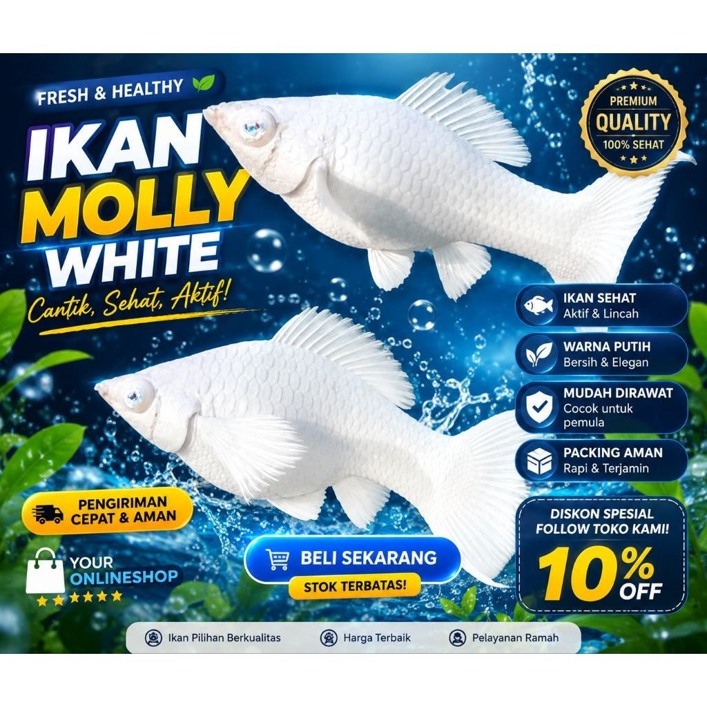 ikan molly veiltail isi 7