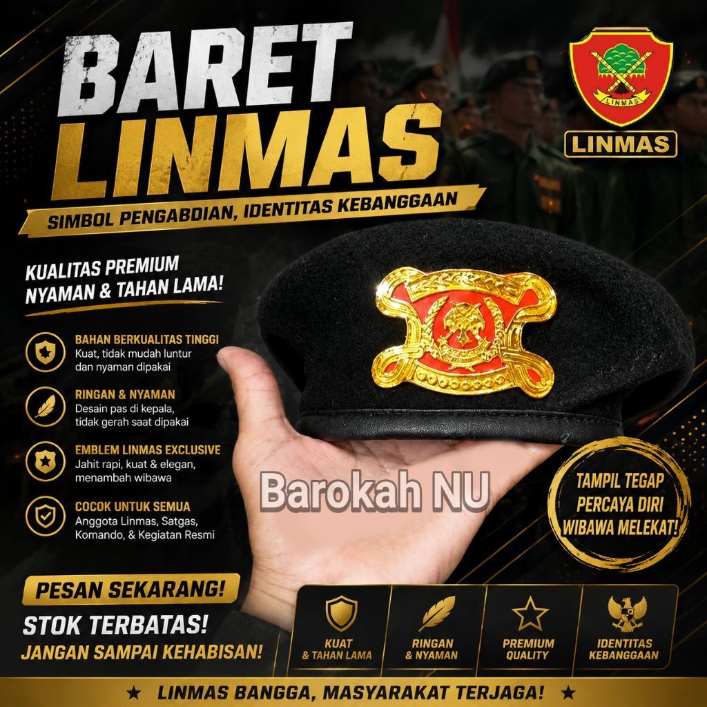 Topi Baret Linmas Baret linmas Hitam