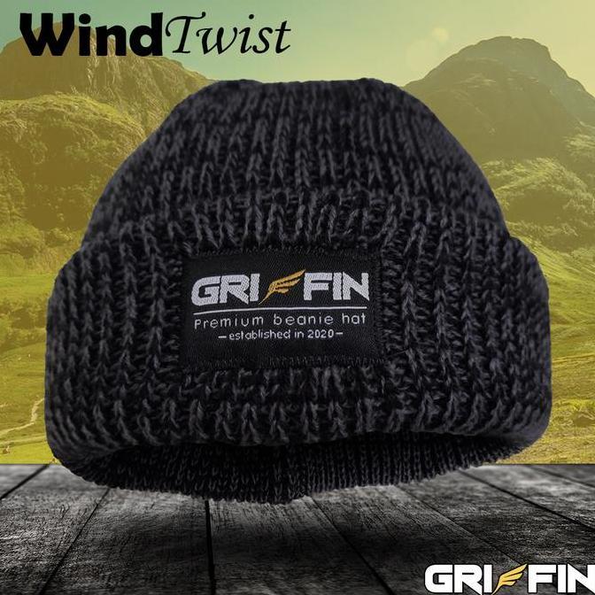 Topi Short Beanie Hat Kupluk Pria Windtwist Griffin Motif Unik Keren
