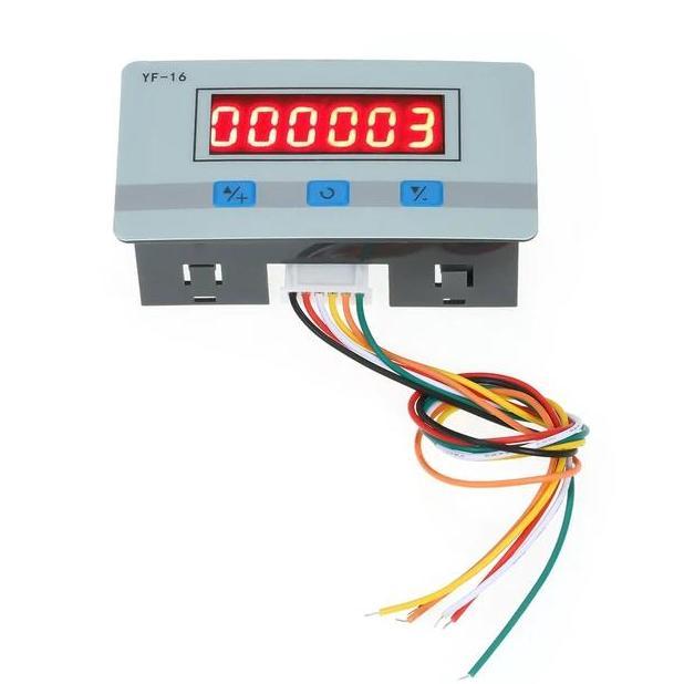 COUNTER PRODUKSI 6 DIGIT 7 SEGMENT / MODUL PENGHITUNG DIGITAL LCD MINI PROMO