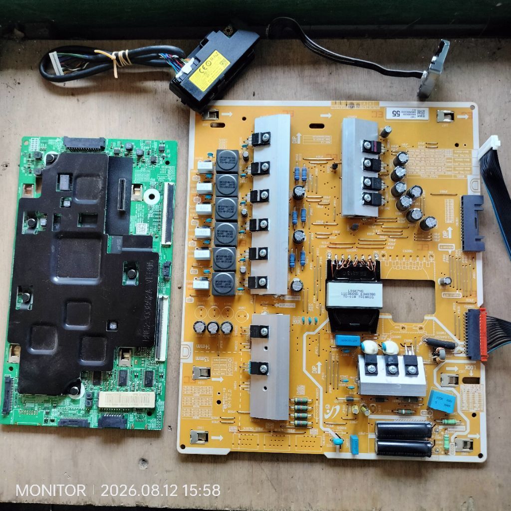 MB MOBO MAINBOARD MODULE DAN PSU POWER SUPPLY MESIN LED TV / TELEVISI LED MONITOR SAMSUNG QA55Q8CNAK
