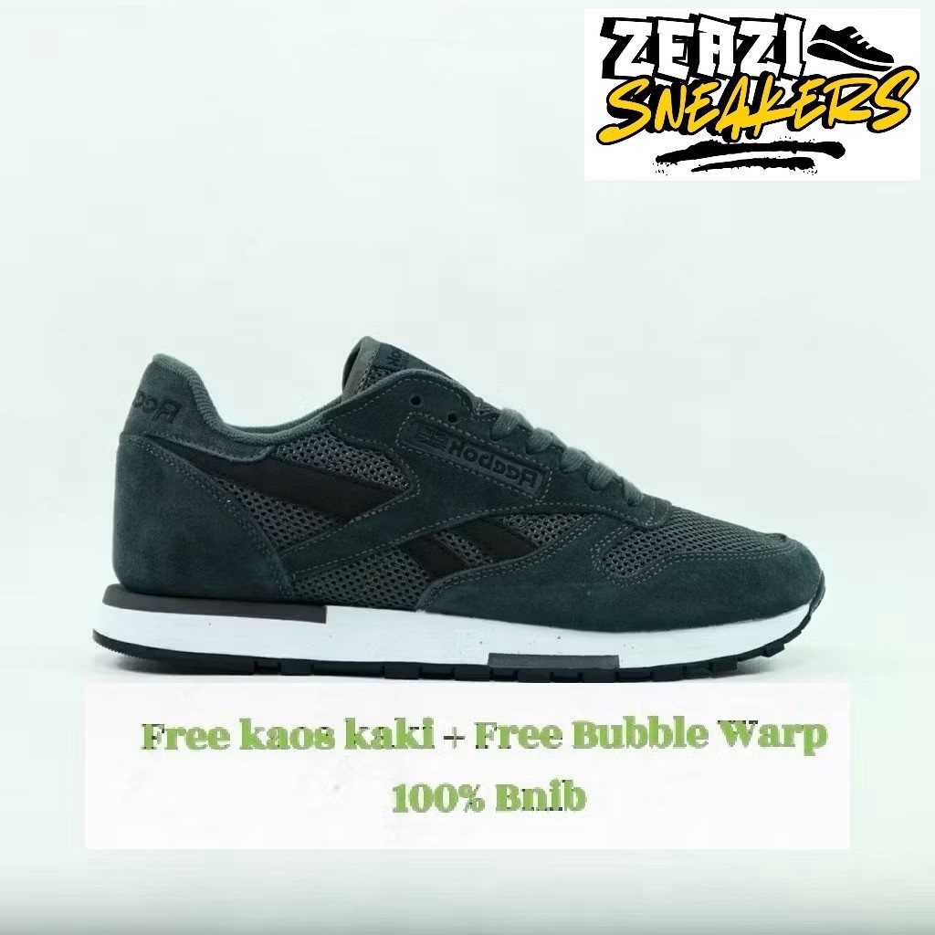 Sepatu sneakers reebok utility grey white