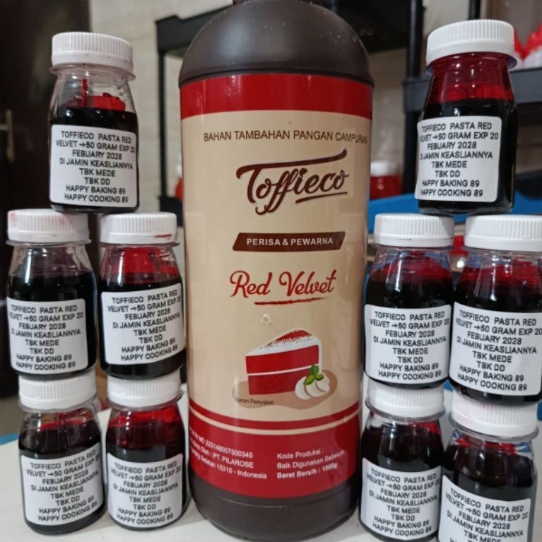 TOFFIECO PASTA RED VELVET REPACK -+ 50 G EXP 2028