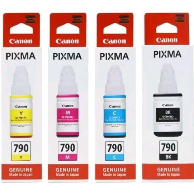 TERMURAH - Tinta Printer Canon Gi-790 Original Black | Cyan | Magenta | Yellow Canon 790 untuk G1010