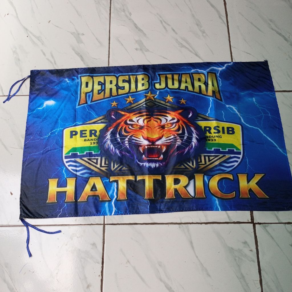 Bendera costum Persib..bendera fulfrint persib