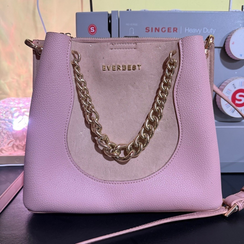 Tas Everbest Pink EVB Original Ori Asli Sling Bag Tas Wanita Selempang Hand Bag Tas Tangan Preloved 