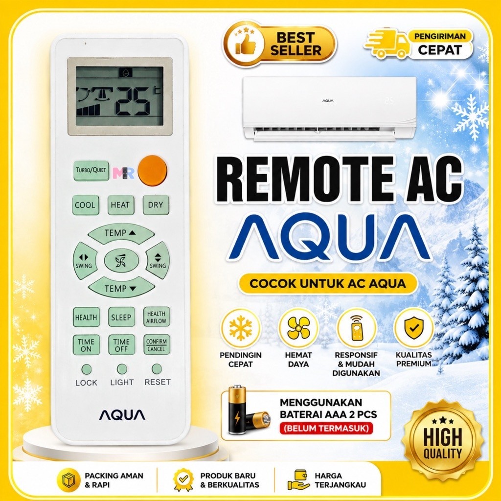 REMOT REMOTE AC AQUA OVAL