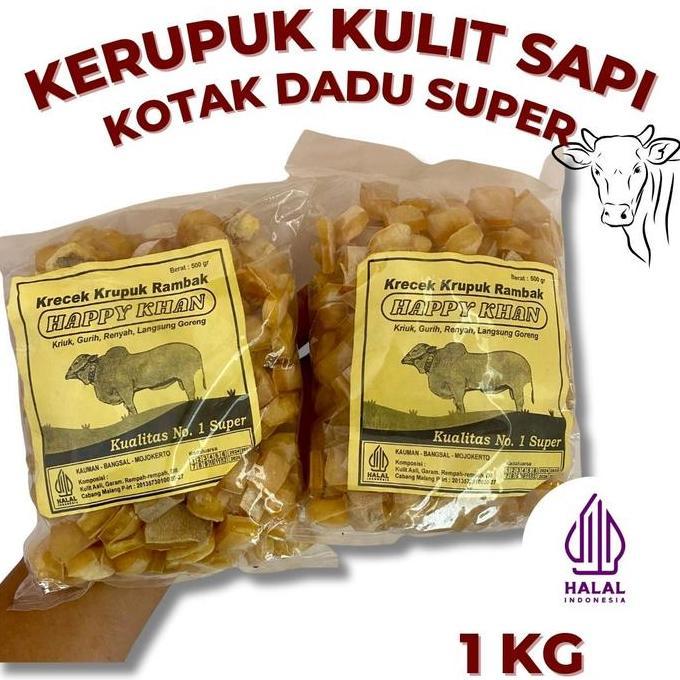 Krupuk Kulit Sapi Mentah 1Kg Krupuk Kulit Mentah Kiloan Premium - Kota