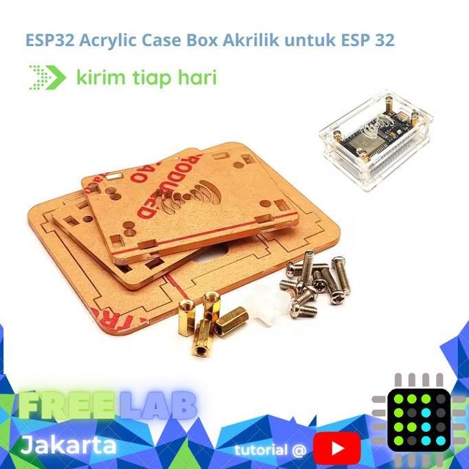 ESP32 ACRYLIC CASE BOX AKRILIK UNTUK ESP 32 WROOM KOTAK PLASTIK ESP32 ENCLOSURE SHELL FLAB