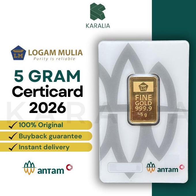 EMAS ANTAM 5 GRAM LM LOGAM MULIA ANTAM 5 GRAM SERTIFIKAT TERBARU