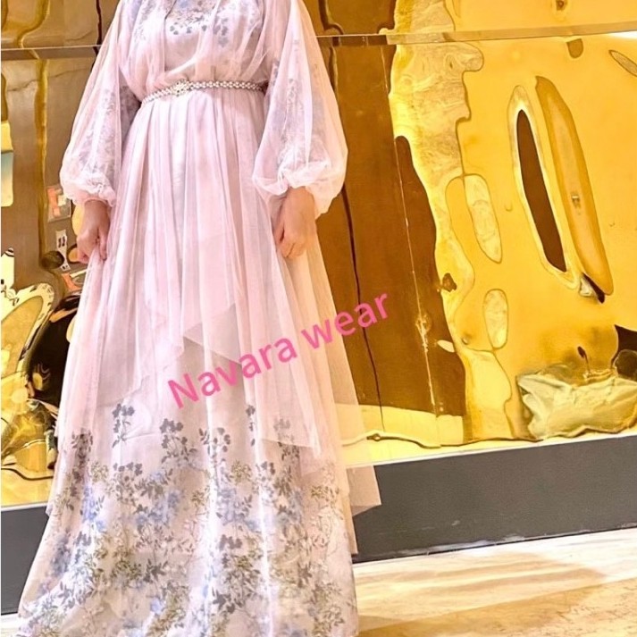 Gamis Wanita Bahan Ceruti + Outer Tile / Dress Outer Lepas Pasang