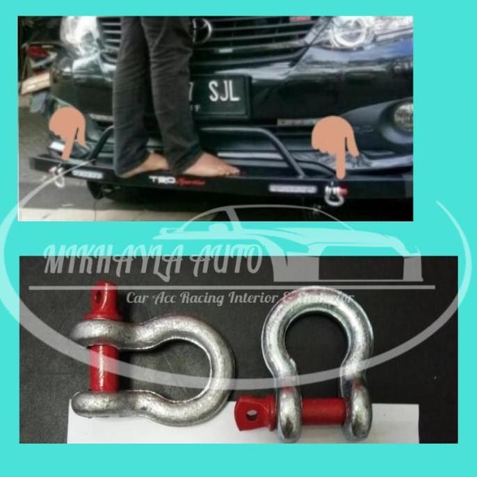 Shackle Anting Anting Towing Tanduk Bemper Depan Mini Sepasang