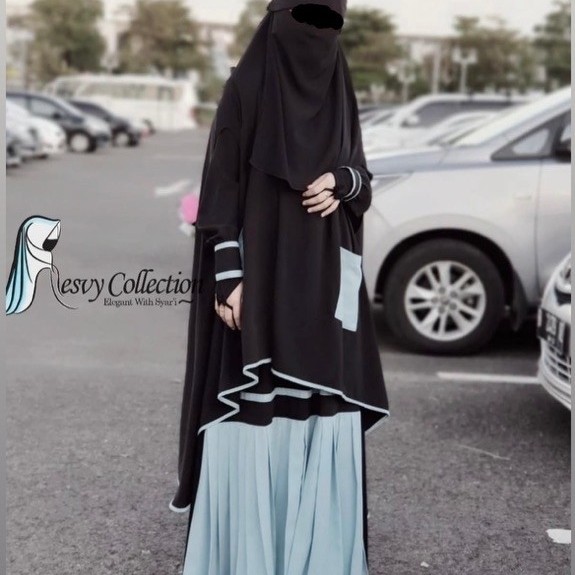 Resvy Collection - Preloved Set gamis Khimar nonpad