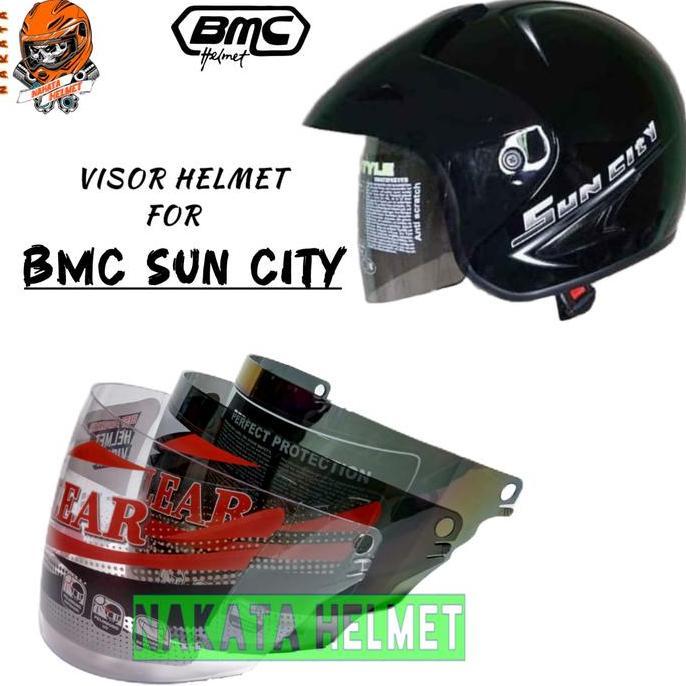 Kaca helm BMC SUN CITY visor helmet bmc suncity pelangi hitam bening