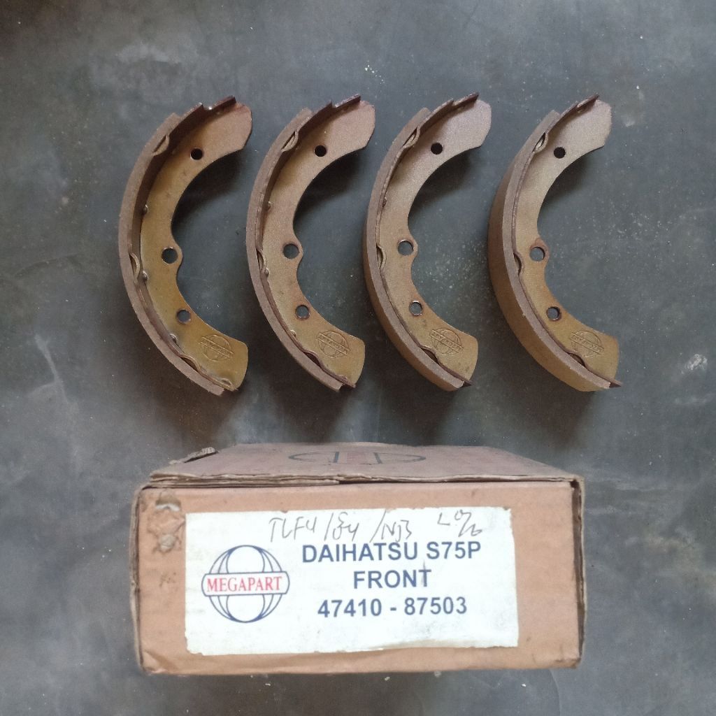 Kampas Rem Depan Daihatsu Hijet S75 S70 Brake Shoe Front Hijet 1000 S-75 S-70 Sepatu Rem Tromol