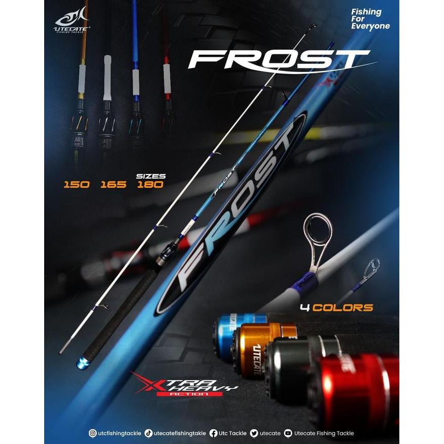 Joran Spinning Utecate Frost Cincin Mixed Fuji Medium Light Karbon Solid Full Eva - MERAH, 165