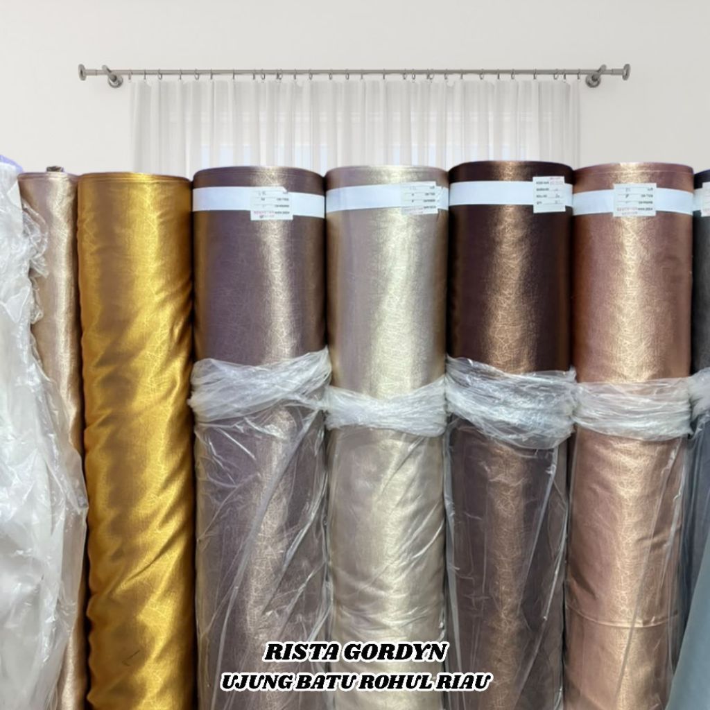 BAHAN KAIN GORDYN BLACKOUT SAFRON - Kain Gorden Premium - Bahan Gorden Blackout - Bahan Gorden Meter