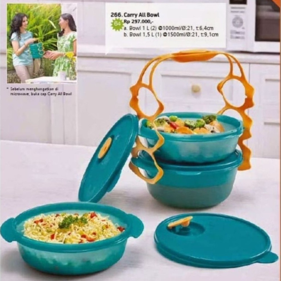 Rantang bulat Tupperware Carry All Bowl CAB Microwaveable