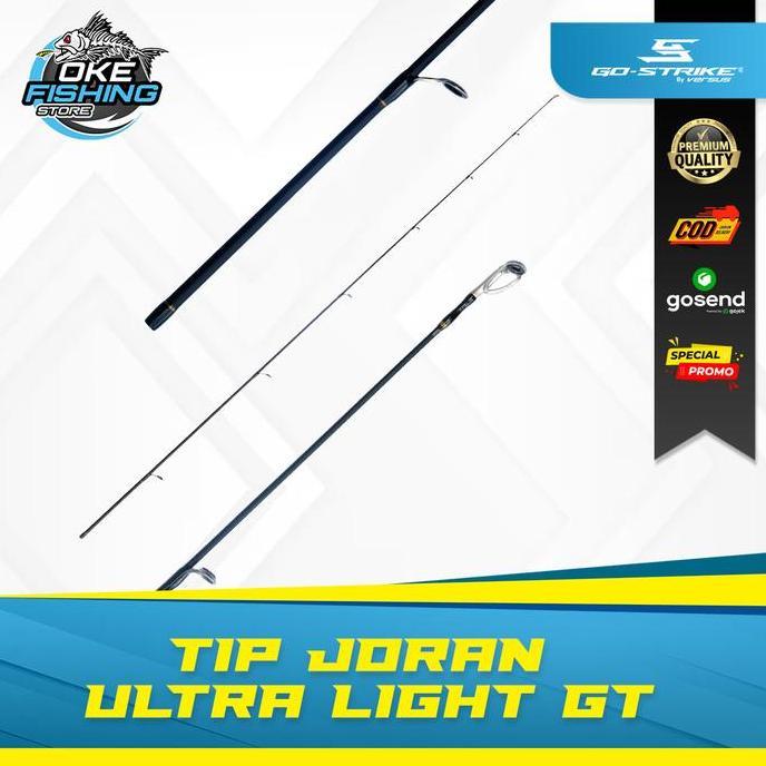 BEBAS ONGKIR - Tip Gostrike Ultra Light GT Spinning 2 Section Top Section Hollow Carbon Blank Fuji R