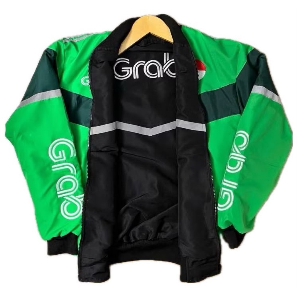 jaket bolak balik grb hijau x grb hitam
