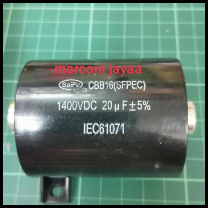TERLARIS KAPASITOR CBB16 20UF 1400VDC 