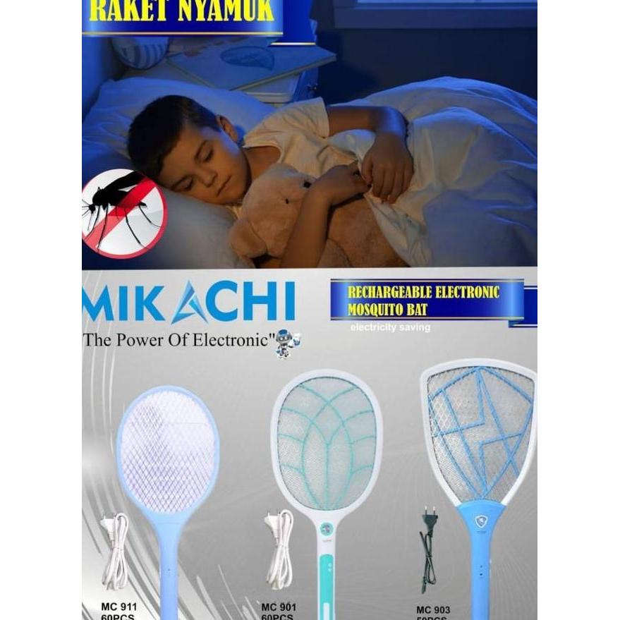 Mikachi Mc 903 Raket Nyamuk Anti Nyamuk Bisa Dicharge Mosquito Swatter Rechargeable