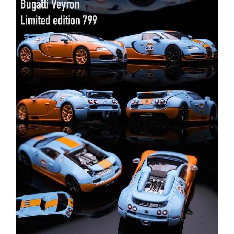 Mortal 1/64 Bugatti Veyron Gulf Orange Rims Velg