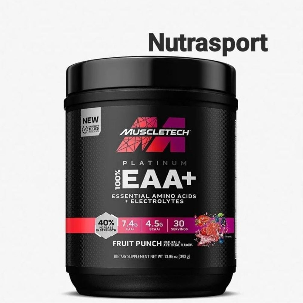 MuscleTech Platinum EAA+ Essential Amino Acids + Electrolytes Fruit Punch 30 Servings