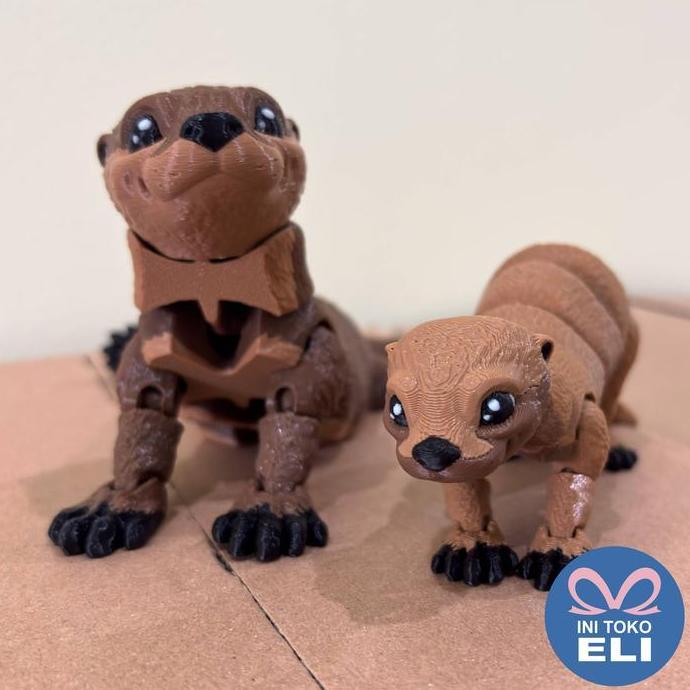 Otter Bergerak Figur Koleksi & Dekorasi Lucu Toy Mainan