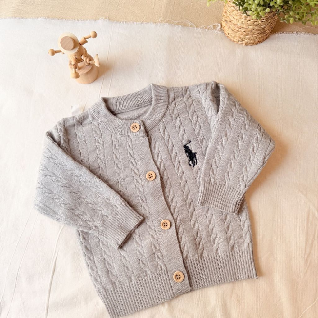 [RESTOCK] MINIONE - Cardigan Rajut Polo // Doggy // Haru Premium Import || Usia 0 - 2,5 tahun || Car