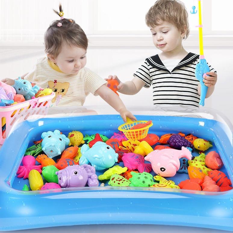 [LYA] Mainan Pancingan Ikan Set Lengkap 60 PCS Pancing ikan magnet mancing ikan mainan anak