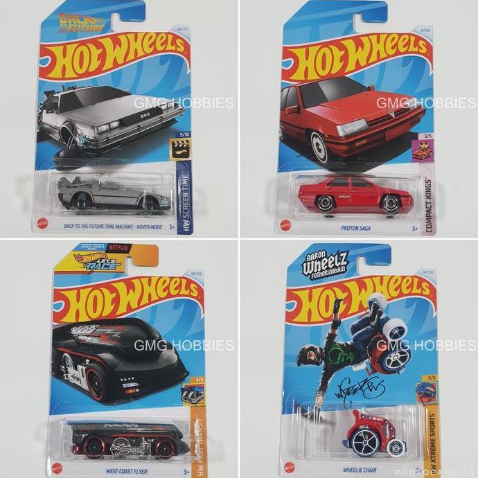 Back To The Future Time Machine Delorean Hover Mode HW Screen Time - Proton Saga Compact Kings - Wes