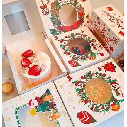 Enrolar - Box Kue Packaging Natal Kotak Dus Bolu Kue Brownies Christmas Hampers
