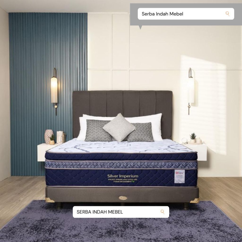 KASUR SPRING BED IMPERIUM MATRAS CENTRAL SILVER 90x200 120x200 160x200 180x200 tempat tidur bedset 9