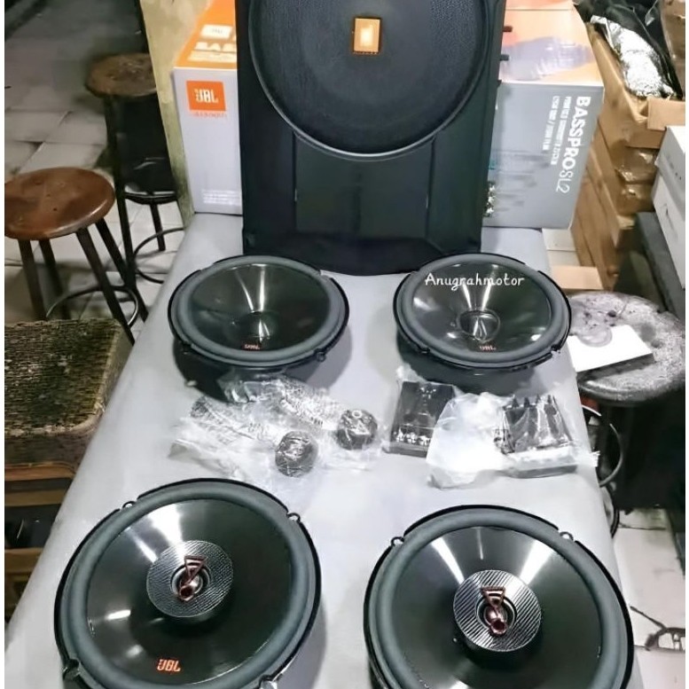 PAKET AUDIO MOBIL JBL BY HARMAN FULL SET SUB KOLONG