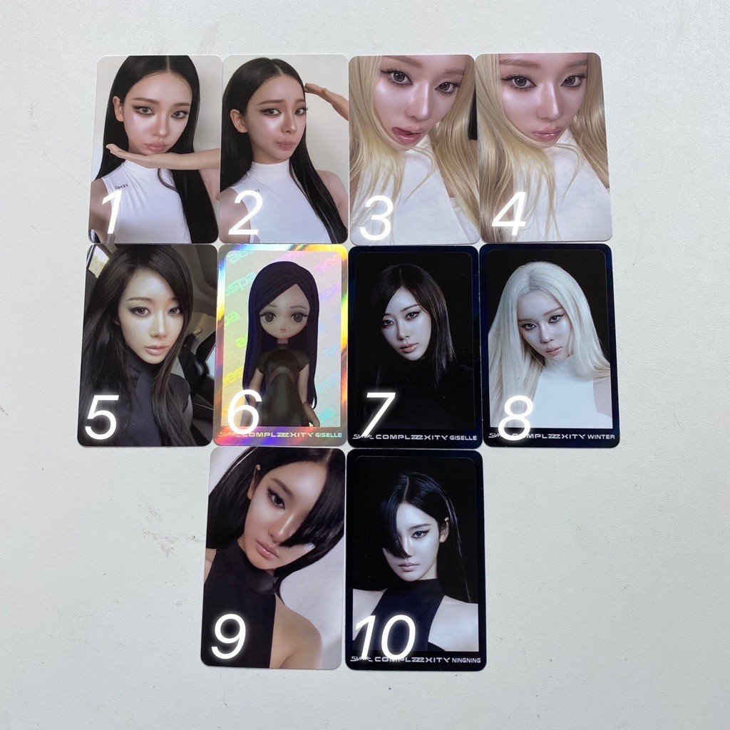 PC TC AESPA SYNK COMPLAEXITY MD LIVE TOUR MERCHANDISE POP UP WORLD CINEMA TRADING CARD KARINA GISELL