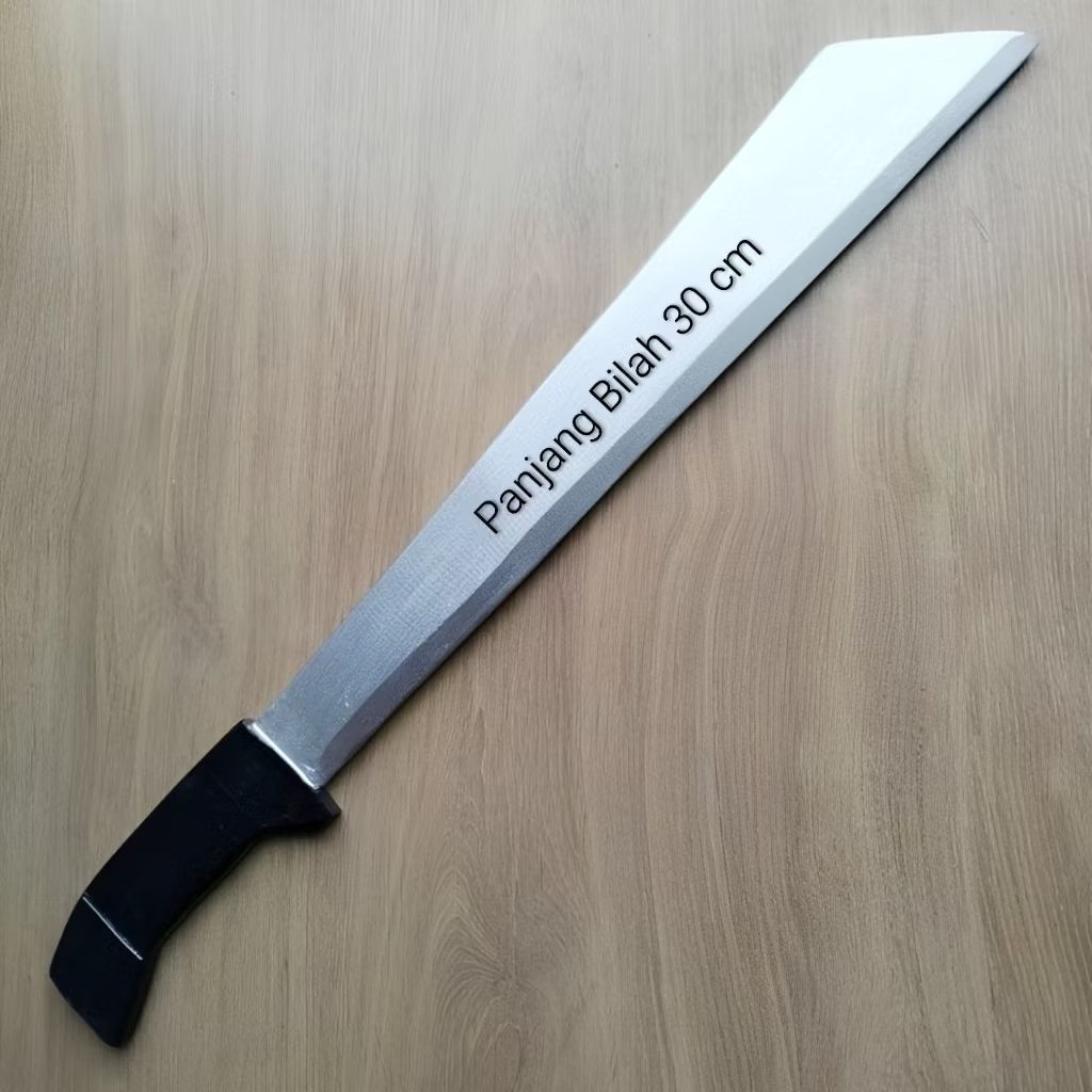 Bilah Pedang Panjang 30 cm Bilah Serbaguna dengan Handle Hitam