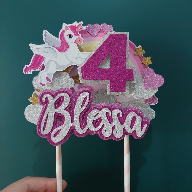 Cake Topper 3D Unicorn