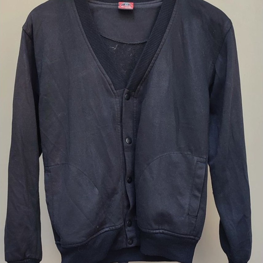 Cardigan Outer Hitam Polos, Sweatshirt Wanita (Preloved, Second)