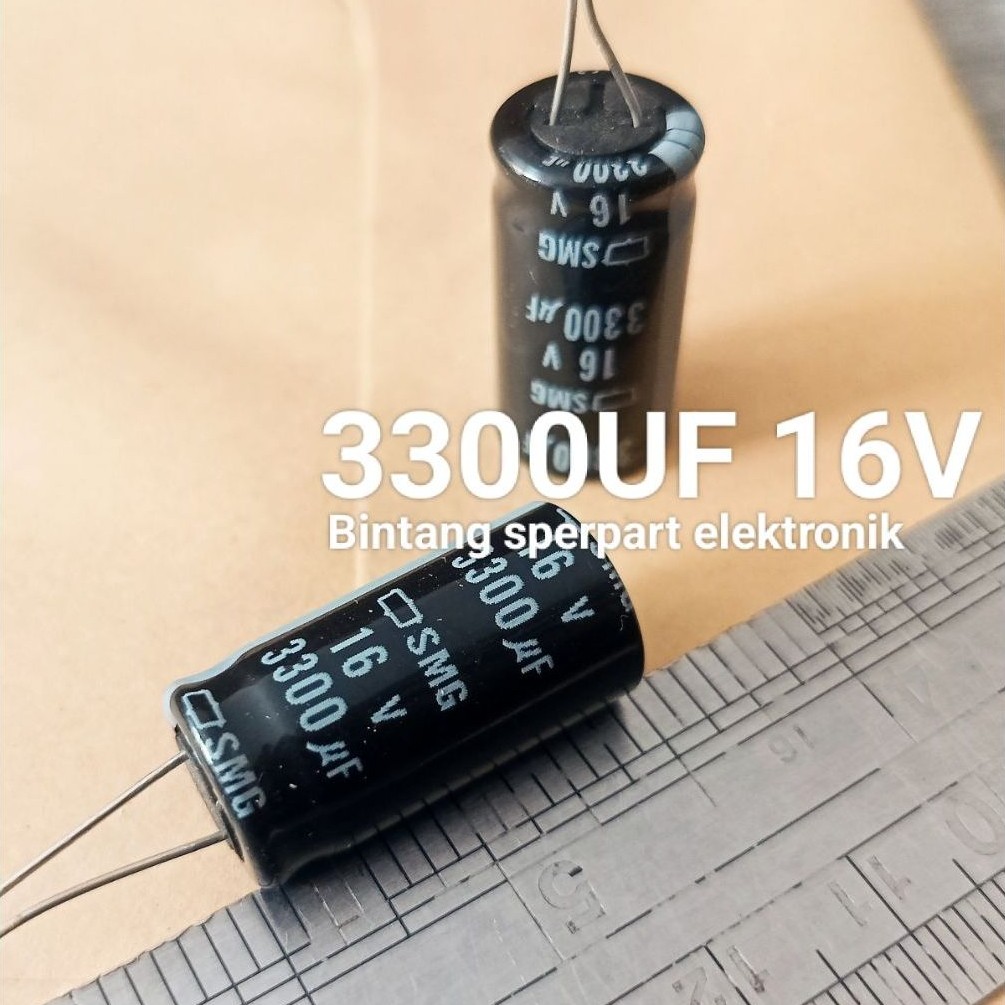(1 Buah) KAPASITOR ELCO 3300UF 16V CAPACITOR ELCO 3300UF 16V KAPASITOR ELCO 16V 3300UF ELCO 3300UF 1