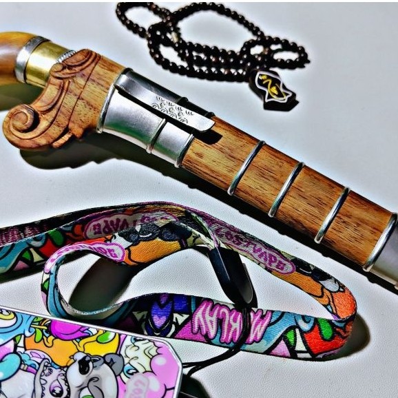 Badik Luwu Khas Sulawesi - Motif Besi Berurat Leko Ase (Daun Padi)