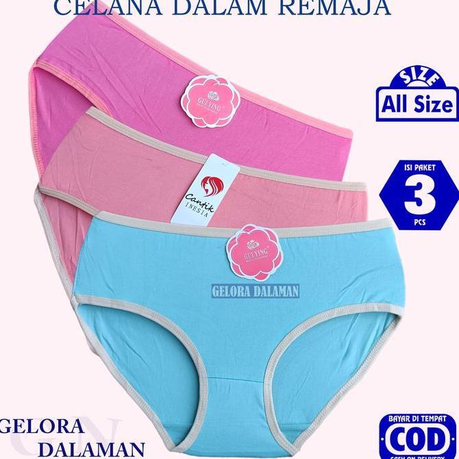 DF323 - 3 4 5Pcs Celana Dalam Remaja Cd Wanita Sempak Abg Anak Cewek
